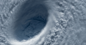 The eye of a hurricane