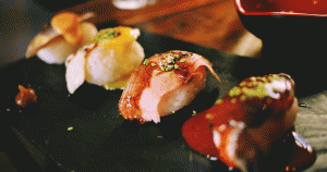 Japanese fusion sushi rolls