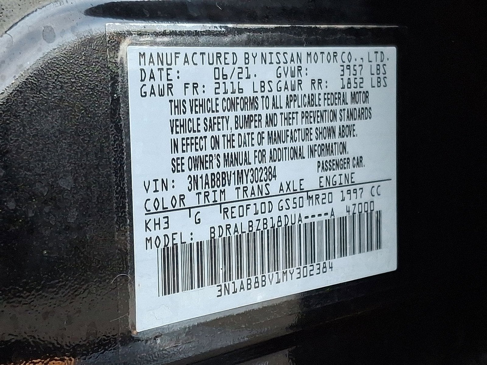 2021 Nissan Sentra S Xtronic CVT