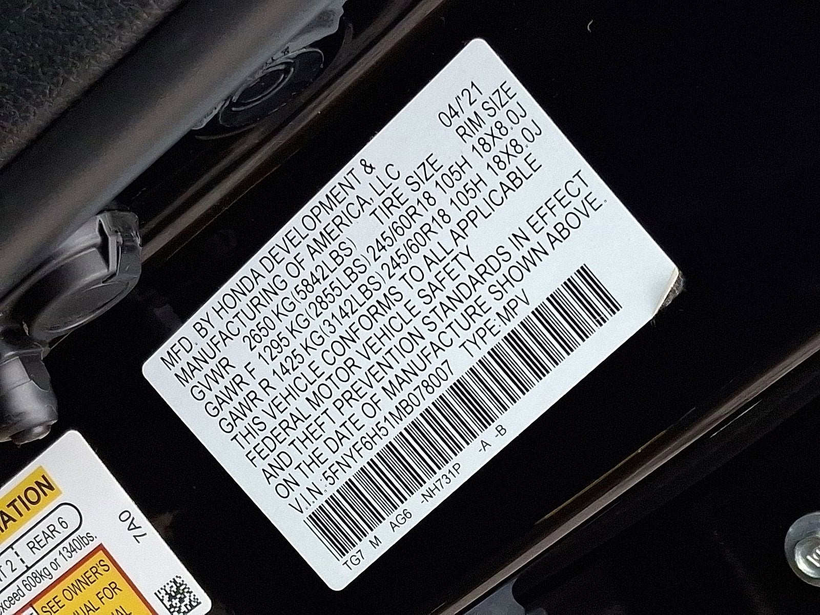 2021 Honda Pilot AWD EX-L