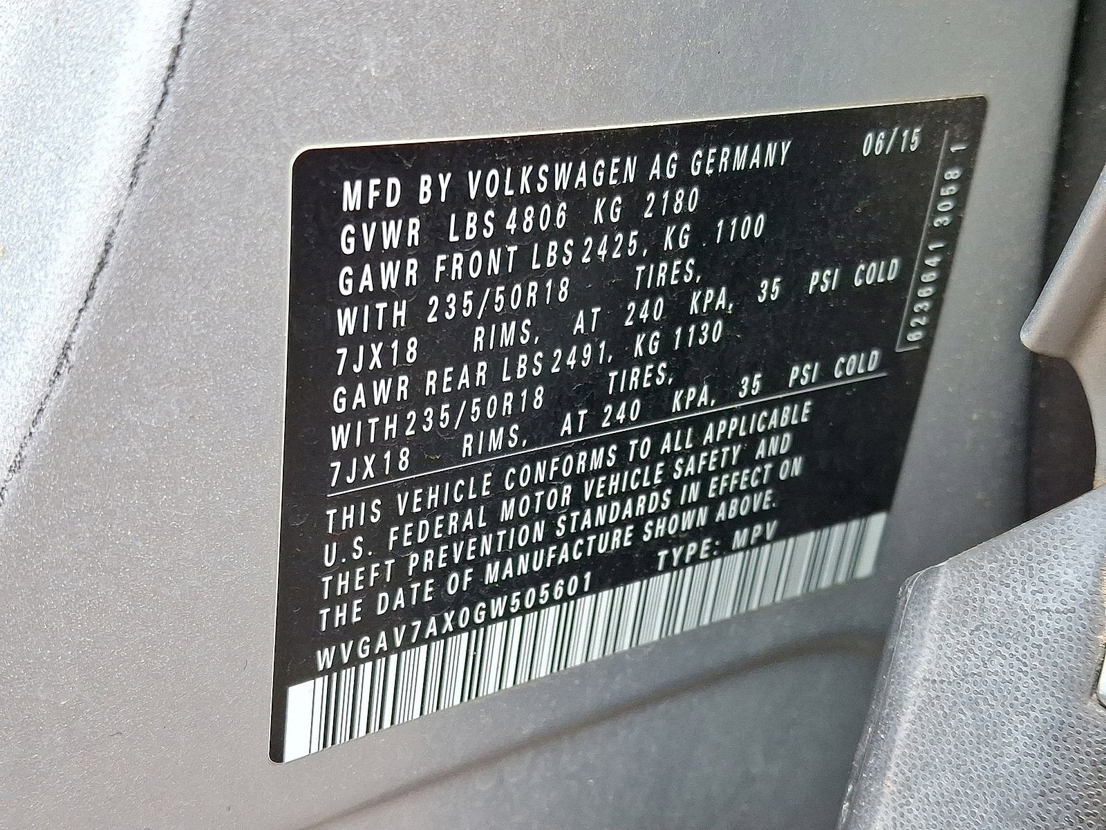 2016 Volkswagen Tiguan SE