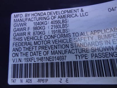 2022 Honda Civic Hatchback Sport Touring