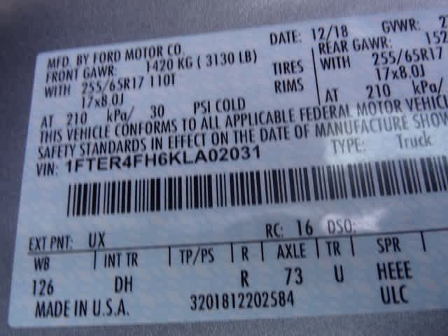 2019 Ford Ranger Lariat