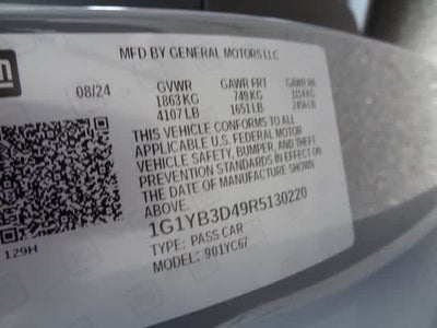2024 Chevrolet Corvette Stingray w/2LT