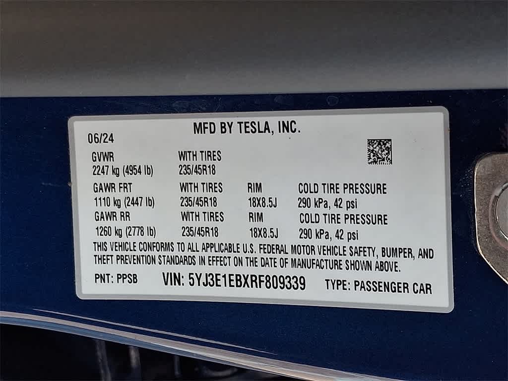 2024 Tesla Model 3 Long Range