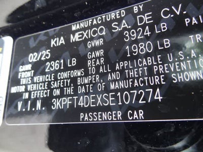 2025 Kia K4 LXS
