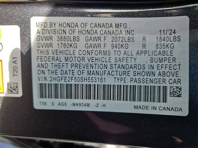 2025 Honda Civic Sport