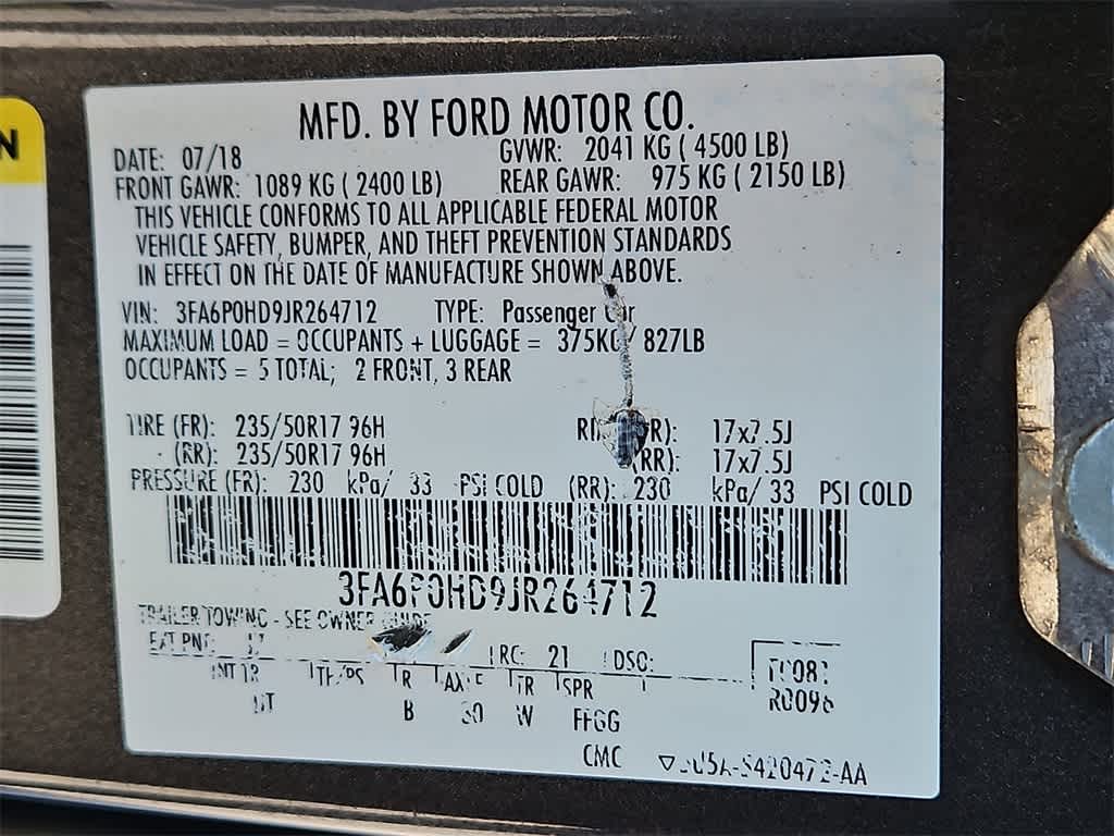 2018 Ford Fusion SE