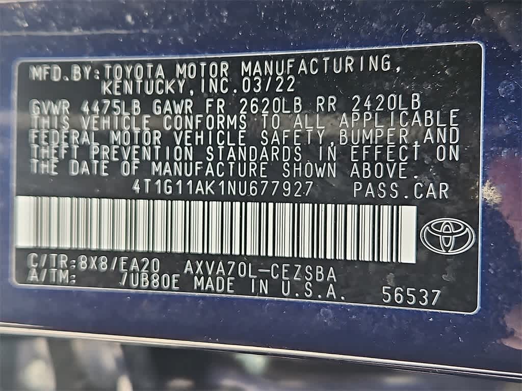 2022 Toyota Camry SE