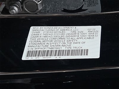 2022 Honda Ridgeline RTL-E