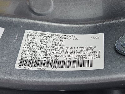 2022 Honda Civic Hatchback Sport Touring