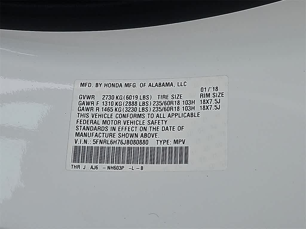 2018 Honda Odyssey Base