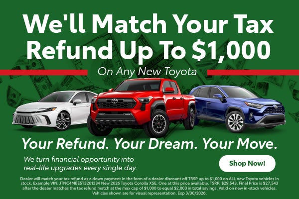 match your tax refund