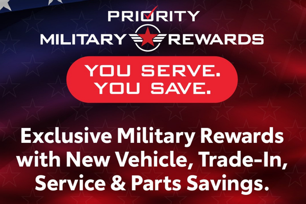 Toyota Military Rewards logo over American Flag Background