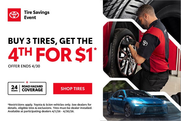 Buy 3 Tires get the 4th for $1